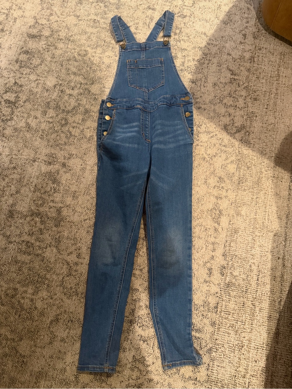 Crewcuts Girls' Dark Blue Denim Overalls